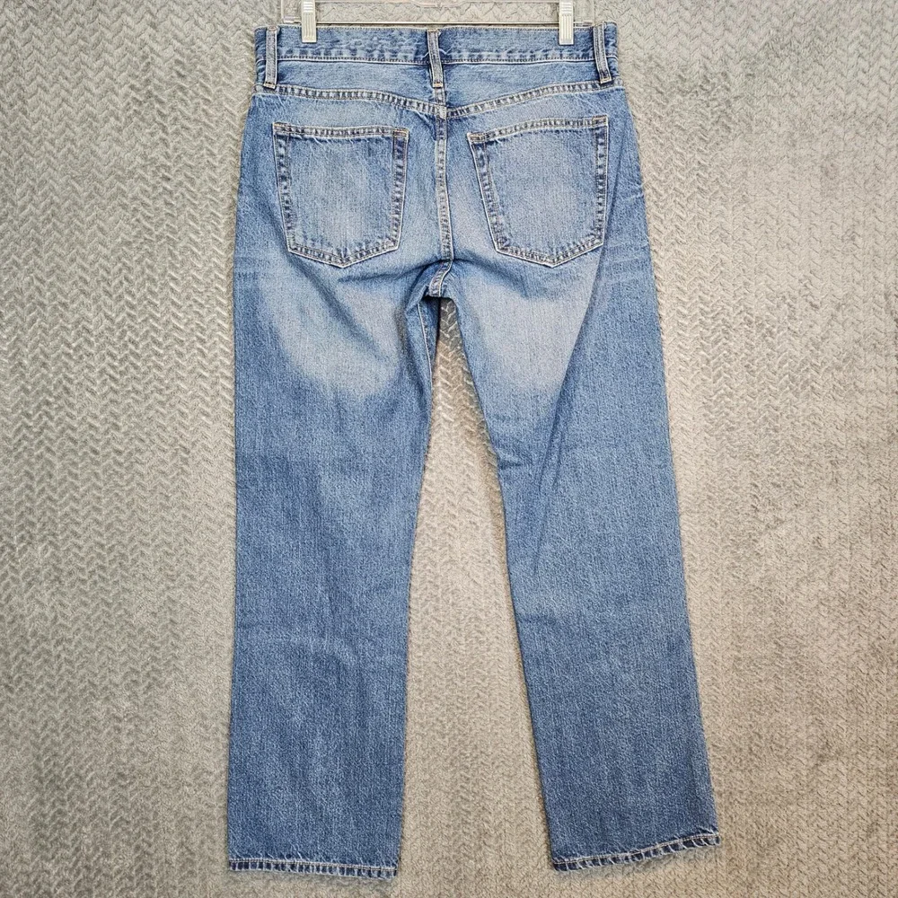 Gap Premium Standard Mens Straight Leg Blue Jeans 31x30 Medium Wash 100% Cotton